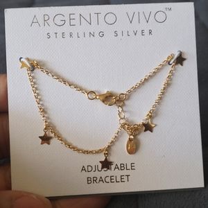 Sterling silver bracelet gold plated.